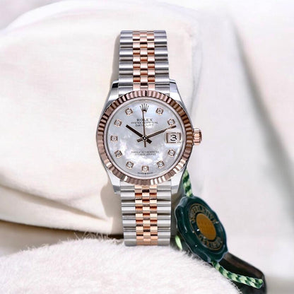 Datejust 31 mm Rose gold Bezel