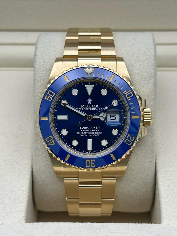 Montre Rolex Submariner Date Gold cadran bleu