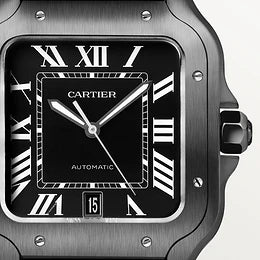 CARTIER SANTOS BLACK Silicone